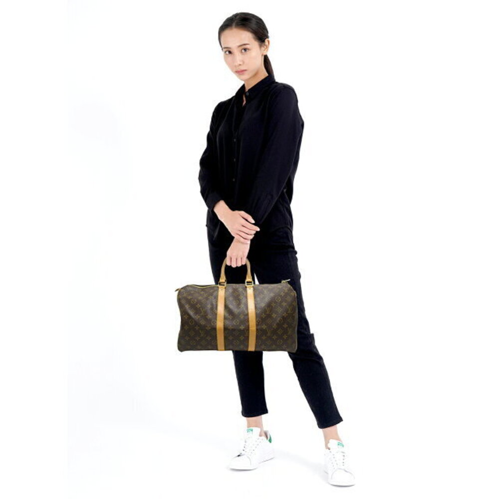 Louis Vuitton Keepall Handbag Boston Bag Brown Monogram - Picture 1 of 10